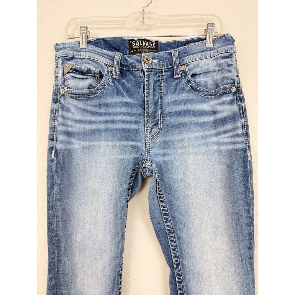 Salvage SLVG Buckle Havoc Straight Slim Fit Jeans Mens Sz 34S (Actual 32x29)